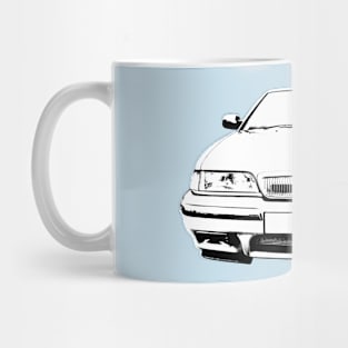 Rover 200 1990s British classic car block black/white Mug